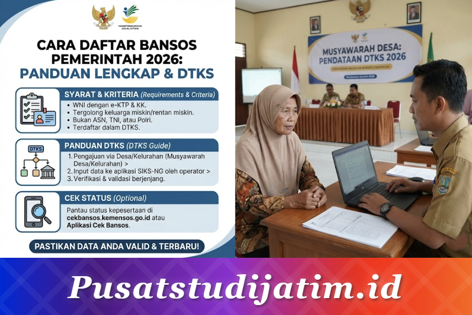 Cara Daftar Bansos Pemerintah 2026: Syarat, Kriteria, dan Panduan Lengkap DTKS