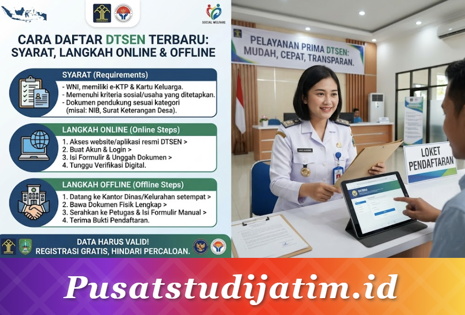 Cara Daftar DTSEN Terbaru: Syarat, Langkah Online dan Offline