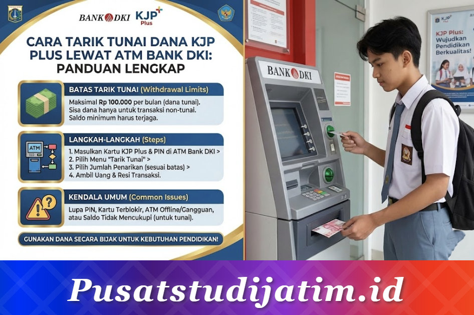 Cara Tarik Tunai Dana KJP Plus Lewat ATM Bank DKI: Batas, Langkah, dan Kendalanya