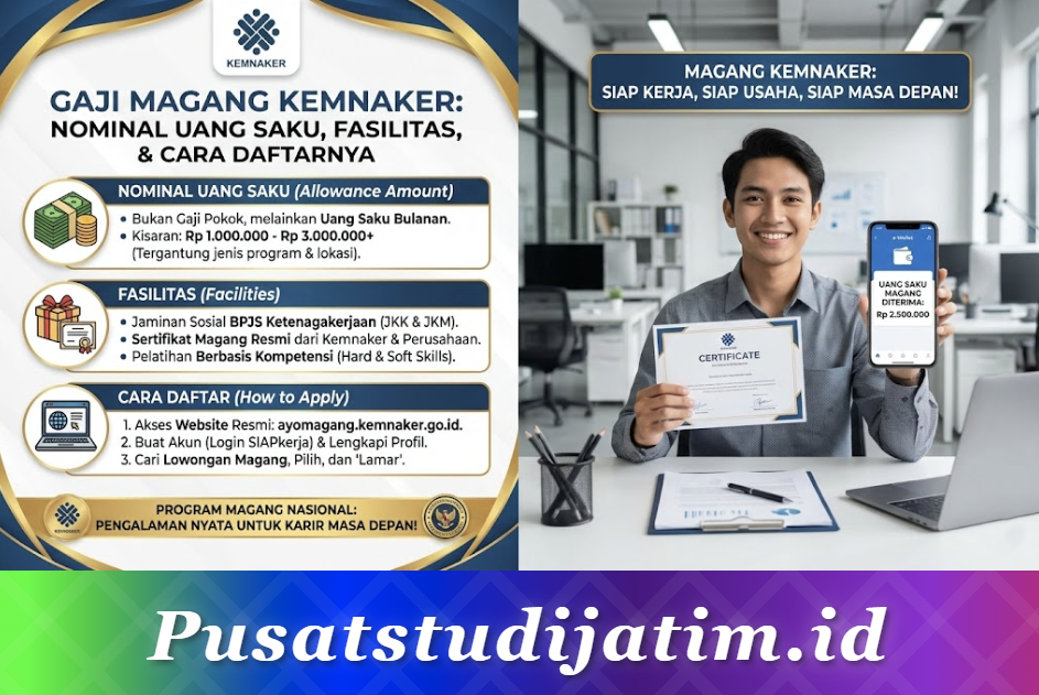 Gaji Magang Kemnaker: Nominal Uang Saku, Fasilitas, dan Cara Daftarnya