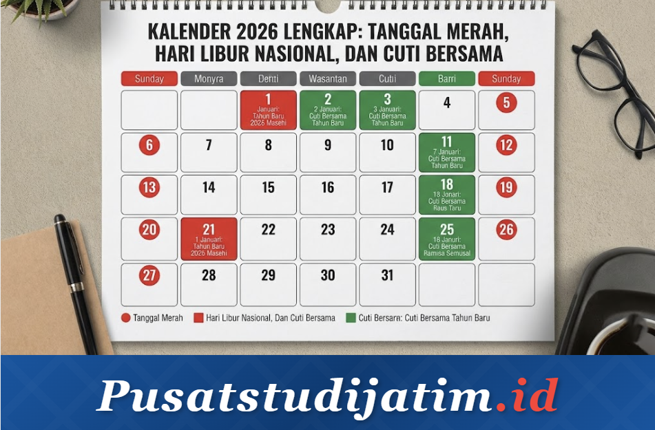 Kalender 2026 Lengkap: Tanggal Merah, Hari Libur Nasional, dan Cuti Bersama
