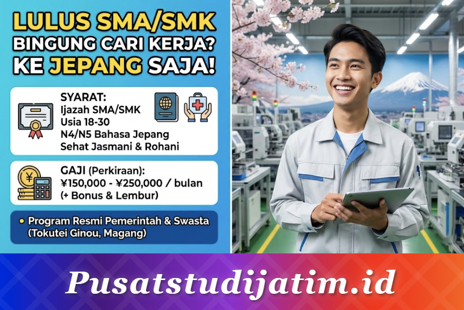 Lulus SMA/SMK Bingung Cari Kerja? Ke Jepang Saja! Ini Syarat dan Gajinya