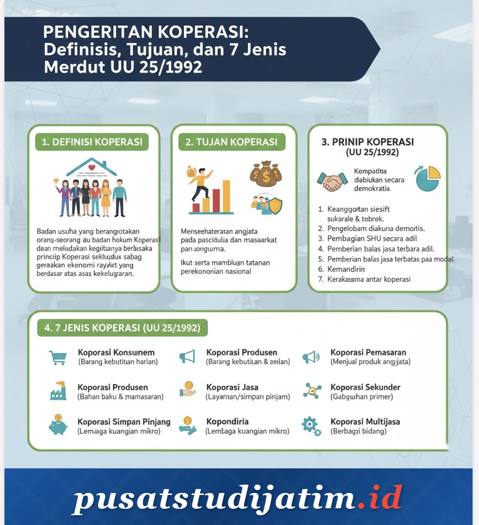 Pengertian Koperasi: Definisi, Tujuan, dan 7 Jenis Menurut UU 25/1992