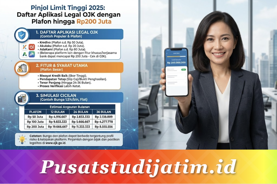 Pinjol Limit Tinggi 2025: Daftar Aplikasi Legal OJK dengan Plafon hingga Rp200 Juta