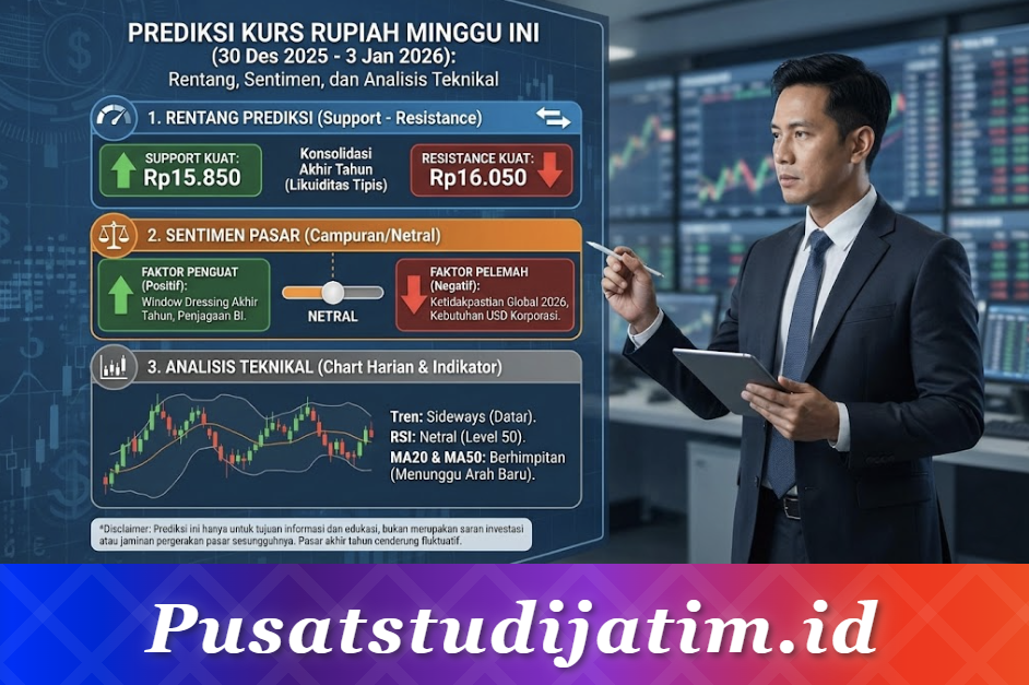 Prediksi Kurs Rupiah Minggu Ini (30 Des 2025 - 3 Jan 2026): Rentang, Sentimen, dan Analisis Teknikal