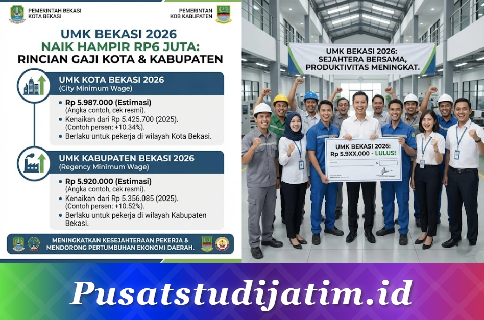 UMK Bekasi 2026 Naik Hampir Rp6 Juta: Rincian Gaji Kota dan Kabupaten