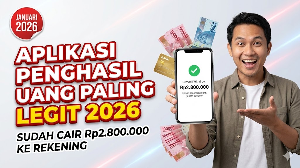 Aplikasi Penghasil Uang Paling Legit 2026: Sudah Cair Rp2.800.000 ke Rekening