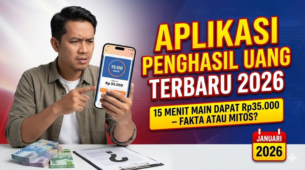 Aplikasi Penghasil Uang Terbaru 2026: 15 Menit Main Dapat Rp35.000 – Fakta atau Mitos?
