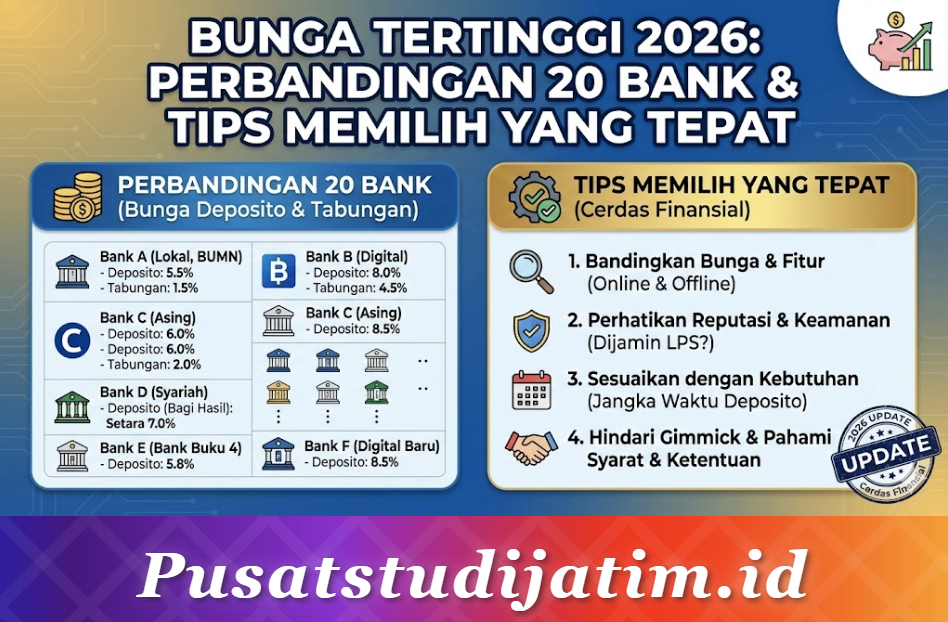 Deposito Bunga Tertinggi 2026: Perbandingan 20 Bank dan Tips Memilih yang Tepat