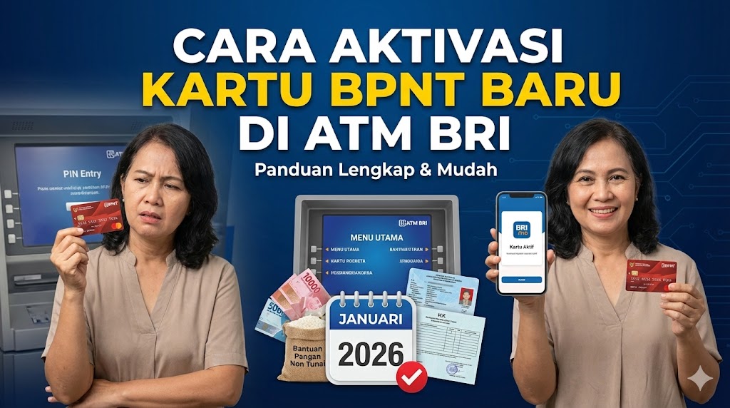 Cara Aktivasi Kartu BPNT Baru di ATM BRI Januari 2026: Panduan Lengkap PIN KKS