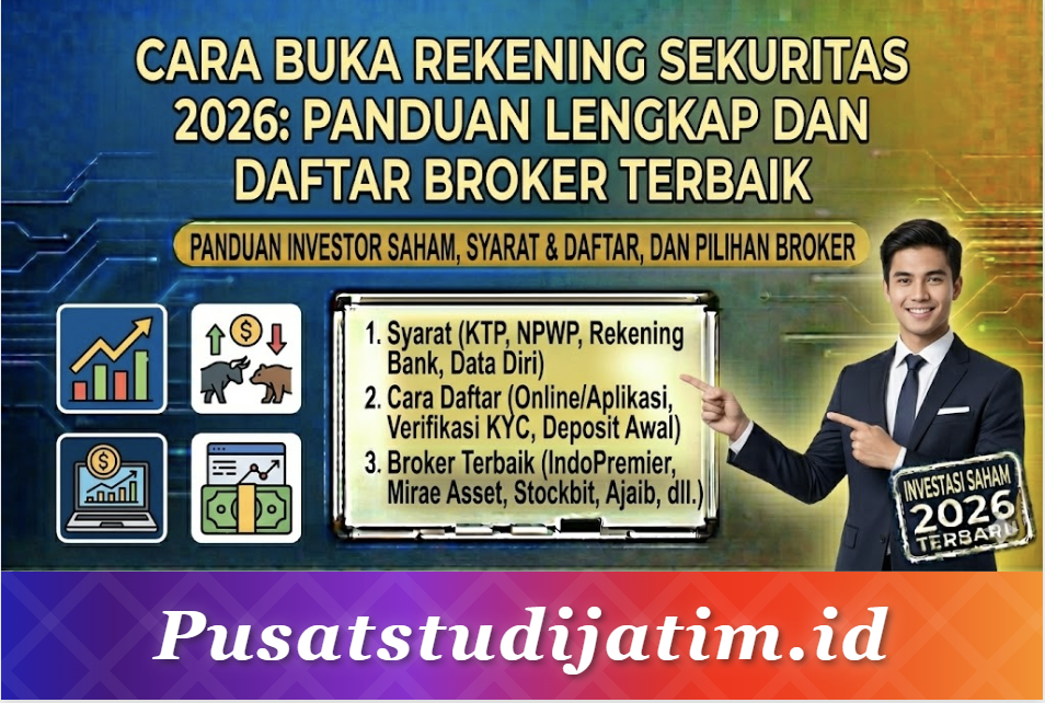 Cara Buka Rekening Sekuritas 2026: Panduan Lengkap dan Daftar Broker Terbaik Investasi saham kini semakin mudah diakses siapa saja. Tidak perlu lagi datang ke kantor sekuritas, cukup lewat smartphone sudah bisa mulai membeli saham perusahaan ternama. Tapi langkah pertama yang harus dilakukan adalah membuka rekening sekuritas. Banyak pemula yang bingung harus mulai dari mana. Broker mana yang bagus? Berapa biayanya? Bagaimana cara daftarnya? Pertanyaan-pertanyaan ini wajar muncul bagi yang baru terjun ke dunia investasi saham. Nah, artikel ini akan membahas cara buka rekening sekuritas 2026 secara lengkap, mulai dari syarat, panduan step by step, daftar broker terbaik, hingga perbandingan fee yang perlu kamu ketahui. Apa Itu Rekening Sekuritas? Mengenal rekening khusus untuk transaksi efek di pasar modal. Pengertian Rekening Sekuritas Rekening sekuritas adalah rekening yang digunakan untuk menyimpan dana dan melakukan transaksi jual beli efek seperti saham, obligasi, dan reksadana di pasar modal. Rekening ini dibuka di perusahaan sekuritas (broker) yang terdaftar dan diawasi oleh OJK. Rekening sekuritas berbeda dengan rekening bank biasa. Komponen Rekening Sekuritas Yang didapat saat buka rekening: RDN (Rekening Dana Nasabah): Rekening bank khusus untuk setor dan tarik dana investasi Rekening Efek: Tempat menyimpan saham dan efek lainnya SID (Single Investor Identification): Nomor identitas tunggal investor Akses aplikasi trading: Untuk melakukan transaksi jual beli Fungsi Rekening Sekuritas Kegunaan utama: Membeli dan menjual saham di Bursa Efek Indonesia Menyimpan portofolio efek secara aman Menerima dividen dan corporate action Memantau pergerakan investasi secara real-time Siapa yang Perlu Buka Rekening Sekuritas? Target pengguna: Siapa saja yang ingin investasi saham Minimal berusia 17 tahun atau sudah menikah Memiliki penghasilan atau dana untuk investasi WNI atau WNA dengan izin tertentu Syarat Buka Rekening Sekuritas Dokumen dan ketentuan yang harus dipenuhi. Syarat Umum Kriteria dasar: Warga Negara Indonesia (WNI) Minimal usia 17 tahun atau sudah menikah Memiliki KTP yang masih berlaku Memiliki NPWP (wajib untuk beberapa broker) Memiliki rekening bank aktif Dokumen yang Diperlukan Berkas wajib: KTP asli (untuk verifikasi) Foto KTP (scan atau foto jelas) Foto selfie memegang KTP NPWP (jika ada, beberapa broker mewajibkan) Nomor rekening bank aktif Email dan nomor HP aktif Ketentuan Khusus Kondisi tertentu: Belum punya NPWP: Beberapa broker tetap bisa, tapi limit transaksi terbatas Mahasiswa: Bisa daftar dengan KTP dan surat keterangan WNA: Perlu dokumen tambahan seperti KITAS/KITAP Minimal Deposit Awal Setoran pertama: Bervariasi antar broker (Rp100.000 hingga Rp10.000.000) Beberapa broker tanpa minimal deposit Semakin besar deposit, semakin banyak fitur yang dibuka Tidak ada standar baku, tergantung kebijakan broker Cara Buka Rekening Sekuritas Online Panduan step by step membuka rekening secara digital. Langkah 1: Pilih Broker Sekuritas Tahap awal: Riset beberapa broker sekuritas yang tersedia Bandingkan fee, fitur, dan reputasi Pastikan broker terdaftar di OJK dan anggota BEI Download aplikasi broker pilihan di Play Store atau App Store Langkah 2: Registrasi Akun Proses pendaftaran: Buka aplikasi dan pilih "Daftar" atau "Buka Rekening" Masukkan email dan nomor HP aktif Buat password yang kuat Verifikasi OTP yang dikirim via SMS atau email Langkah 3: Isi Data Diri Lengkapi formulir: Isi data pribadi sesuai KTP (nama, alamat, tanggal lahir) Masukkan nomor KTP dan NPWP Isi data pekerjaan dan penghasilan Pilih tujuan investasi dan profil risiko Masukkan nomor rekening bank untuk RDN Langkah 4: Upload Dokumen Unggah berkas: Foto KTP depan dengan jelas dan tidak buram Foto selfie memegang KTP Foto NPWP (jika diminta) Tanda tangan digital atau specimen tanda tangan Langkah 5: Verifikasi Proses validasi: Tunggu proses verifikasi oleh tim broker (1-3 hari kerja) Beberapa broker melakukan video call untuk verifikasi Cek email untuk status pendaftaran Jika ditolak, perbaiki data atau dokumen yang diminta Langkah 6: Aktivasi dan Deposit Mulai investasi: Setelah disetujui, rekening aktif dan siap digunakan Deposit dana ke RDN sesuai instruksi Dana masuk ke saldo aplikasi trading Mulai beli saham pertamamu Daftar Broker Sekuritas Terbaik 2026 Rekomendasi perusahaan sekuritas terpercaya di Indonesia. Broker untuk Pemula Cocok bagi investor baru: 1. Stockbit (Bibit Sekuritas) Antarmuka ramah pemula Fitur komunitas dan edukasi lengkap Fee kompetitif Tanpa minimal deposit 2. Ajaib Sekuritas Aplikasi simpel dan mudah digunakan Banyak promo untuk pengguna baru Fee beli 0,15%, fee jual 0,25% Minimal deposit Rp100.000 3. IPOT (Indo Premier Sekuritas) Salah satu broker tertua dan terpercaya Fitur lengkap untuk pemula hingga advanced Fee standar industri Banyak pilihan produk investasi Broker untuk Trader Aktif Untuk yang sering transaksi: 4. Mirae Asset Sekuritas Platform Neo HOTS yang canggih Fee kompetitif untuk trader aktif Riset dan analisis lengkap Cocok untuk trading harian 5. Mandiri Sekuritas (MOST) Bagian dari grup Bank Mandiri Platform stabil dan andal Cocok untuk transaksi besar Akses ke berbagai produk investasi 6. BNI Sekuritas (BIONS) Terintegrasi dengan BNI Aplikasi user-friendly Fee kompetitif Cocok untuk nasabah BNI Broker Lainnya yang Terdaftar OJK Pilihan tambahan: Philip Sekuritas (POEMS) Sinarmas Sekuritas CGS-CIMB Sekuritas MNC Sekuritas RHB Sekuritas Phintraco Sekuritas Perbandingan Fee Broker Biaya transaksi yang dikenakan setiap broker. Tabel Perbandingan Fee Broker 2026 Broker Fee Beli Fee Jual Min. Deposit Stockbit 0,15% 0,25% Rp0 Ajaib 0,15% 0,25% Rp100.000 IPOT 0,19% 0,29% Rp100.000 Mirae Asset 0,15% 0,25% Rp1.000.000 Mandiri Sekuritas 0,18% 0,28% Rp1.000.000 Disclaimer: Fee dapat berubah sesuai kebijakan masing-masing broker. Selalu cek informasi terbaru di website atau aplikasi resmi broker. Komponen Fee Jual Yang termasuk dalam fee jual: Komisi broker PPh final 0,1% (pajak transaksi jual saham) Levy BEI dan KSEI Fee Lainnya Biaya tambahan: Biaya tarik dana (beberapa broker gratis) Biaya admin bulanan (umumnya gratis) Biaya corporate action (tergantung broker) Fitur Aplikasi Trading per Broker Keunggulan masing-masing platform. Stockbit Fitur unggulan: Stream: Media sosial khusus investor Screener saham dengan berbagai filter Watchlist dan alert harga Fitur copy trading Edukasi dan webinar rutin Ajaib Fitur unggulan: Antarmuka minimalis dan mudah dipahami Fitur goals untuk target investasi Analisis fundamental ringkas Promo dan cashback rutin Ajaib Prime untuk fitur premium IPOT Fitur unggulan: Platform desktop dan mobile lengkap Riset dan analisis dari tim analis Multi-produk (saham, reksadana, obligasi) Fitur margin trading Sistem keamanan berlapis Mirae Asset (Neo HOTS) Fitur unggulan: Charting dan technical analysis advanced Speed execution untuk trader Riset eksklusif dari tim Mirae Webinar dan edukasi intensif API trading untuk algoritmic Mandiri Sekuritas (MOST) Fitur unggulan: Terintegrasi dengan ekosistem Mandiri Platform stabil untuk transaksi besar Riset komprehensif Akses ke IPO dan obligasi Customer service responsif Tips Memilih Broker yang Tepat Strategi menentukan broker sesuai kebutuhan. 1. Sesuaikan dengan Profil Investor Pertimbangan: Pemula: Pilih broker dengan UI simpel dan edukasi lengkap Trader aktif: Pilih broker dengan fee rendah dan eksekusi cepat Investor jangka panjang: Pilih broker dengan riset fundamental kuat 2. Perhatikan Fee Transaksi Hitung biaya: Fee beli dan jual sangat berpengaruh untuk trader aktif Untuk investor jangka panjang, perbedaan fee tidak terlalu signifikan Perhatikan juga biaya tersembunyi lainnya 3. Cek Legalitas dan Keamanan Verifikasi: Pastikan terdaftar di OJK Merupakan anggota Bursa Efek Indonesia Anggota PT Kliring Penjaminan Efek Indonesia (KPEI) Dana nasabah dipisah di RDN bank 4. Uji Stabilitas Aplikasi Test sebelum komit: Download dan coba aplikasinya dulu Cek apakah sering error atau lag Baca review di Play Store atau App Store Pastikan lancar saat jam trading 5. Perhatikan Customer Service Layanan: Apakah CS responsif dan mudah dihubungi Tersedia berbagai channel (chat, telepon, email) Jam operasional customer service Kualitas penanganan keluhan 6. Pertimbangkan Fitur Tambahan Value added: Edukasi dan webinar Riset dan rekomendasi saham Komunitas investor Fitur reksadana atau obligasi Biaya-biaya dalam Rekening Sekuritas Pengeluaran yang perlu diperhitungkan investor. Biaya Transaksi Saat jual beli: Fee beli: 0,1% hingga 0,2% dari nilai transaksi Fee jual: 0,2% hingga 0,3% (sudah termasuk pajak 0,1%) Dikenakan setiap kali melakukan transaksi Dipotong otomatis dari saldo Biaya Administratif Biaya rutin: Biaya admin bulanan (sebagian besar broker gratis) Biaya maintenance RDN (tergantung bank) Biaya penarikan dana (gratis atau Rp5.000-Rp10.000) Pajak Investasi Saham Kewajiban pajak: PPh transaksi jual: 0,1% (final, sudah termasuk fee jual) PPh dividen: 10% (dipotong otomatis oleh emiten) Pajak sudah dipotong di sumber, tidak perlu lapor terpisah Biaya Lainnya Pengeluaran tambahan: Biaya corporate action (rights issue, dll) di beberapa broker Biaya pemindahan saham antar broker Biaya cetak laporan fisik (jika diminta) Keamanan Rekening Sekuritas Perlindungan yang menjamin dana dan portofolio aman. Regulasi dan Pengawasan Perlindungan sistemik: Semua broker diawasi oleh OJK Wajib menjadi anggota BEI dan KPEI Dana nasabah wajib disimpan terpisah di RDN Audit berkala oleh regulator Rekening Dana Nasabah (RDN) Pemisahan dana: Dana investor disimpan di bank terpisah dari dana perusahaan Jika broker bangkrut, dana nasabah tetap aman Bank RDN umumnya: BCA, Mandiri, BNI, BRI, CIMB Niaga Nasabah punya kontrol penuh atas RDN Penyimpanan Efek di KSEI Keamanan saham: Saham disimpan di KSEI, bukan di broker Tercatat atas nama investor (scripless) Bisa dicek via aplikasi AKSes KSEI Jika broker tutup, saham tetap milik investor Dana Perlindungan Pemodal Jaring pengaman: Dikelola oleh PT Penyelenggara Program Perlindungan Investor Efek Indonesia Memberikan ganti rugi jika ada kerugian akibat kesalahan broker Batas maksimal perlindungan Rp100 juta per investor per broker Tidak mencakup kerugian karena pergerakan harga saham Tips Menjaga Keamanan Akun Langkah pribadi: Gunakan password yang kuat dan unik Aktifkan two-factor authentication (2FA) Jangan share PIN atau password ke siapapun Login hanya di perangkat pribadi Logout setelah selesai trading FAQ Apa syarat buka rekening sekuritas? Syarat utama adalah WNI minimal 17 tahun, memiliki KTP yang masih berlaku, nomor HP dan email aktif, serta rekening bank. Beberapa broker juga mewajibkan NPWP untuk membuka limit transaksi lebih besar. Berapa minimal deposit untuk buka rekening sekuritas? Tergantung broker. Beberapa seperti Stockbit tidak mewajibkan minimal deposit. Broker lain seperti Ajaib dan IPOT minimal Rp100.000, sedangkan Mirae Asset dan Mandiri Sekuritas minimal Rp1.000.000. Broker sekuritas mana yang terbaik untuk pemula? Stockbit dan Ajaib cocok untuk pemula karena antarmuka yang simpel, fee kompetitif, dan fitur edukasi lengkap. IPOT juga bagus karena sudah lama berdiri dan memiliki berbagai produk investasi. Berapa fee transaksi saham? Fee beli umumnya 0,15% hingga 0,19% dari nilai transaksi, fee jual 0,25% hingga 0,29% (sudah termasuk pajak 0,1%). Fee berbeda-beda antar broker, jadi bandingkan sebelum memilih. Apakah rekening sekuritas aman? Ya, rekening sekuritas di broker yang terdaftar OJK sangat aman. Dana disimpan terpisah di RDN, saham tersimpan di KSEI atas nama investor, dan ada dana perlindungan pemodal hingga Rp100 juta. Berapa lama proses buka rekening sekuritas online? Proses pendaftaran online memakan waktu 10-15 menit. Verifikasi oleh broker biasanya 1-3 hari kerja. Setelah disetujui, rekening langsung aktif dan bisa digunakan untuk trading. Apa bedanya RDN dan rekening efek? RDN (Rekening Dana Nasabah) adalah rekening bank untuk menyimpan dana tunai yang akan digunakan membeli saham. Rekening efek adalah tempat menyimpan saham dan efek lainnya yang sudah dibeli. Bisakah punya rekening di lebih dari satu broker? Bisa. Tidak ada batasan jumlah rekening sekuritas yang dimiliki. Namun SID (Single Investor Identification) tetap satu untuk semua broker, sehingga portofolio terintegrasi di KSEI. Penutup Membuka rekening sekuritas adalah langkah pertama untuk mulai investasi saham. Prosesnya kini sangat mudah dan bisa dilakukan sepenuhnya secara online melalui smartphone. Pilih broker yang sesuai dengan kebutuhan, pastikan terdaftar OJK, dan perhatikan fee serta fitur yang ditawarkan. Untuk pemula, broker seperti Stockbit, Ajaib, atau IPOT bisa menjadi pilihan karena user-friendly dan memiliki fitur edukasi. Jangan lupa untuk selalu menjaga keamanan akun dan mulai investasi sesuai kemampuan finansial. Selamat berinvestasi!