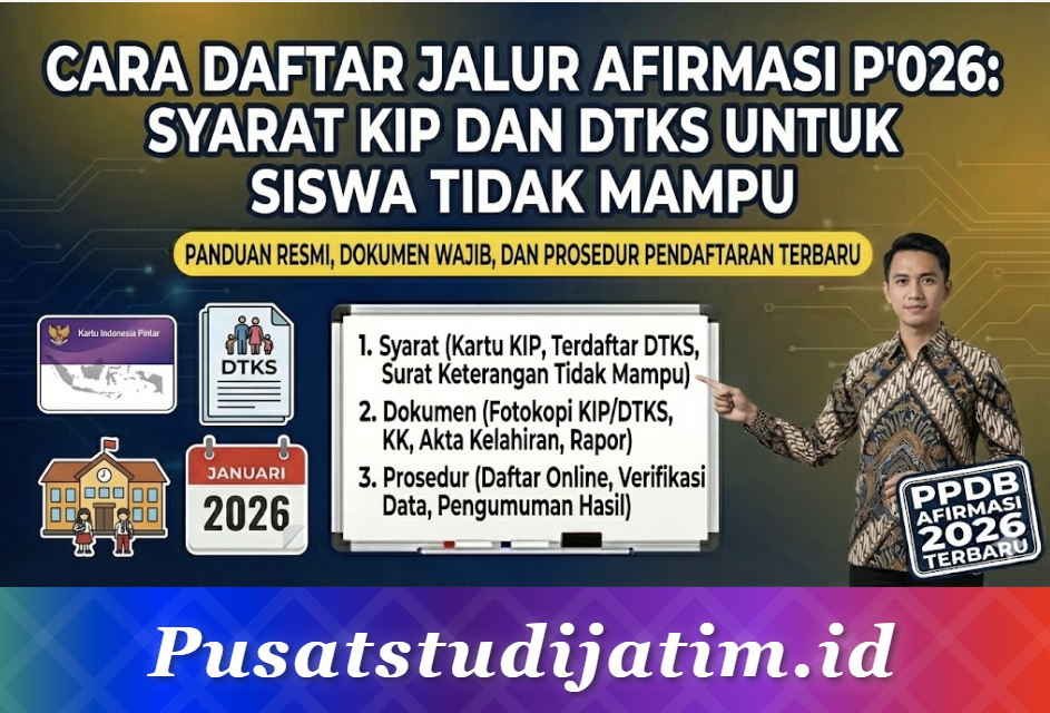 Cara Daftar Jalur Afirmasi PPDB 2026: Syarat KIP dan DTKS untuk Siswa Tidak Mampu