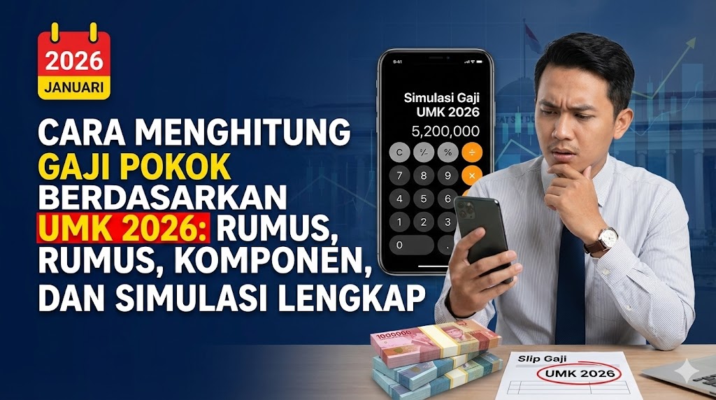 Cara Menghitung Gaji Pokok Berdasarkan UMK 2026: Rumus, Komponen, dan Simulasi Lengkap