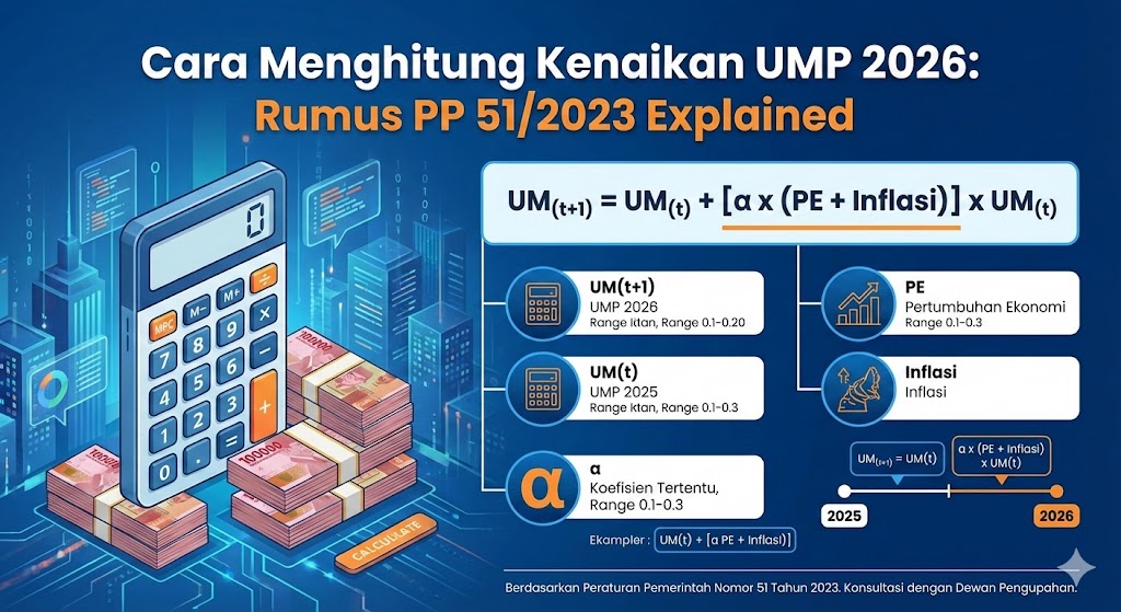 Cara Menghitung Kenaikan UMP 2026: Rumus PP 51/2023 Explained