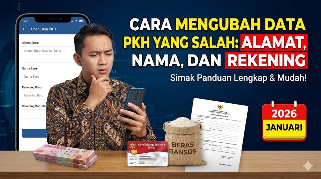 Cara Mengubah Data PKH yang Salah: Alamat, Nama, dan Rekening Januari 2026