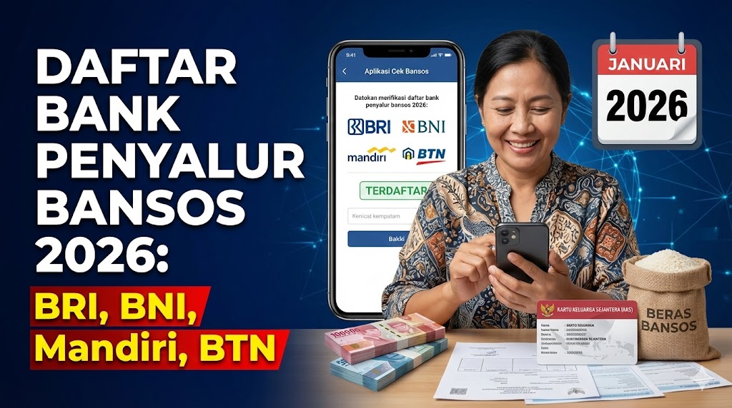 Daftar Bank Penyalur Bansos 2026: BRI, BNI, Mandiri, BTN, dan BSI
