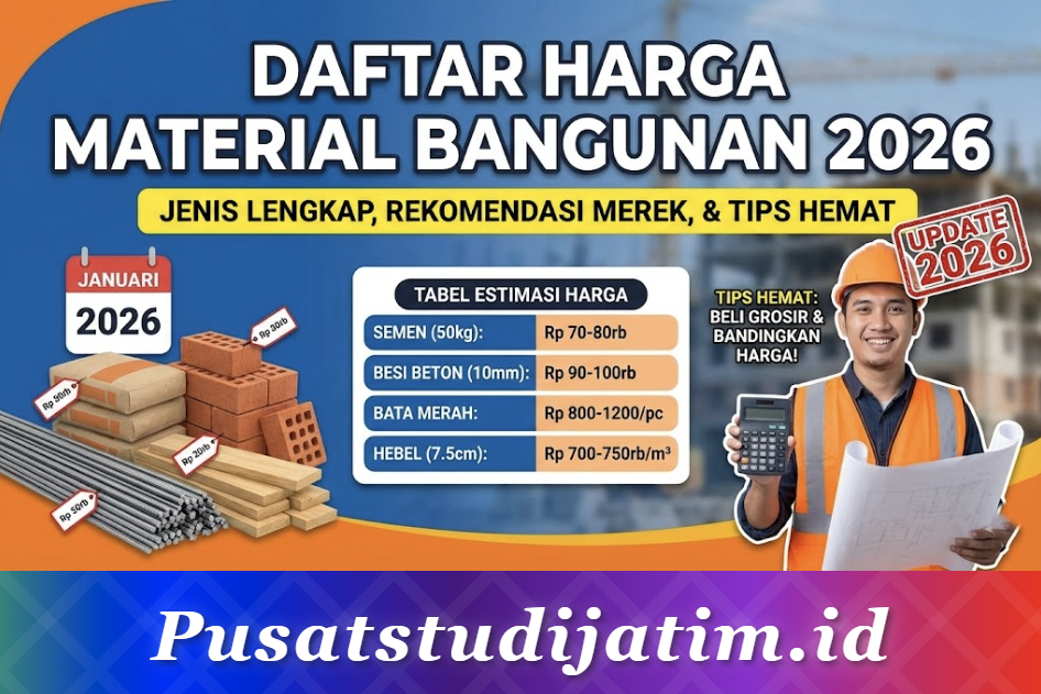 Daftar Harga Material Bangunan 2026: Jenis Lengkap, Rekomendasi Merek, dan Tips Hemat