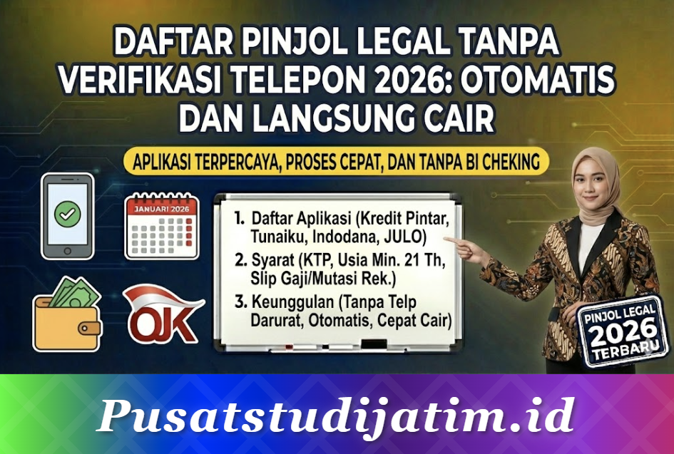 Daftar Pinjol Legal Tanpa Verifikasi Telepon 2026: Otomatis dan Langsung Cair