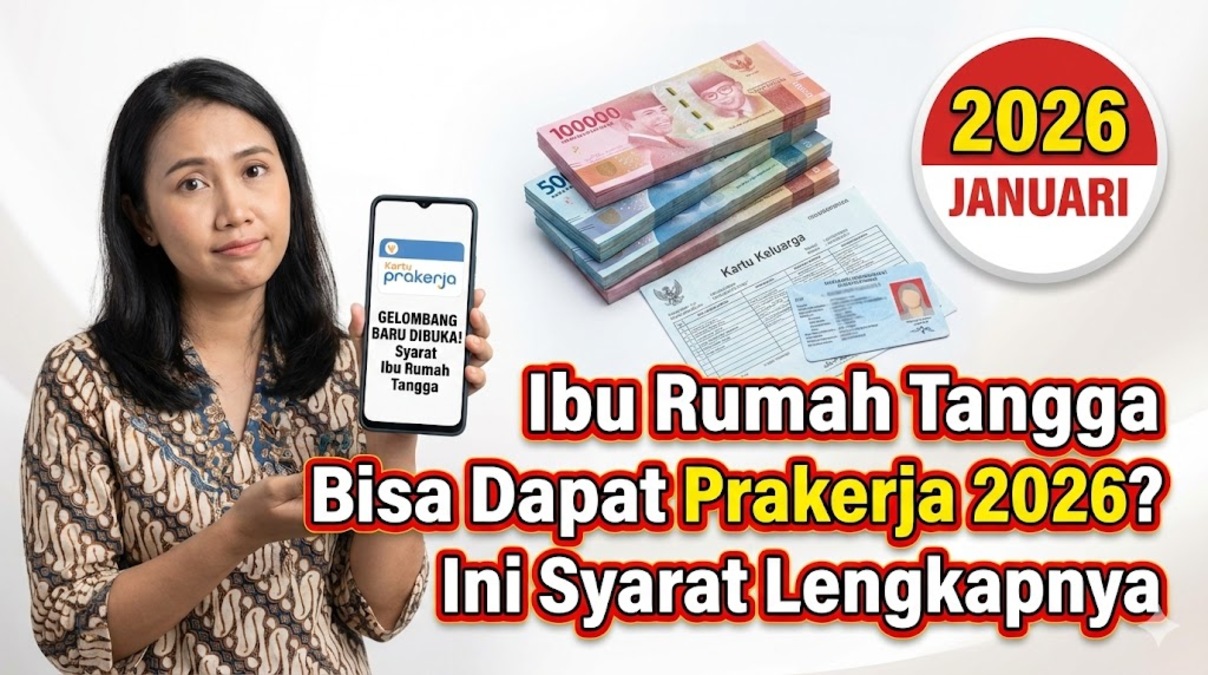 Ibu Rumah Tangga Bisa Dapat Prakerja 2026? Ini Syarat Lengkapnya