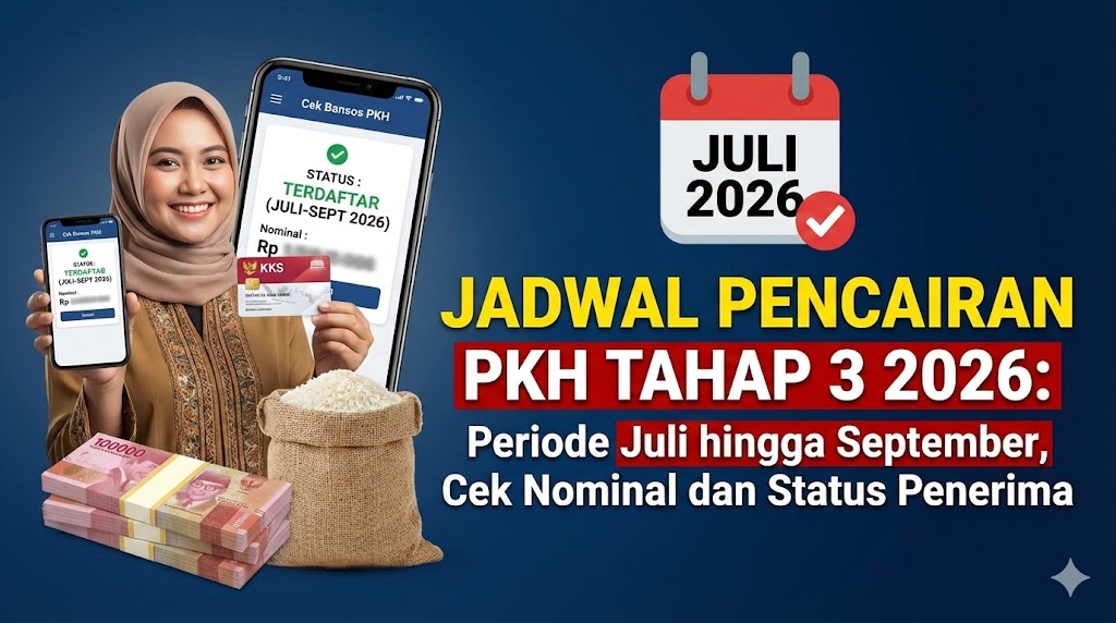 Jadwal Pencairan PKH Tahap 3 Tahun 2026: Periode Juli hingga September, Cek Nominal dan Status Penerima