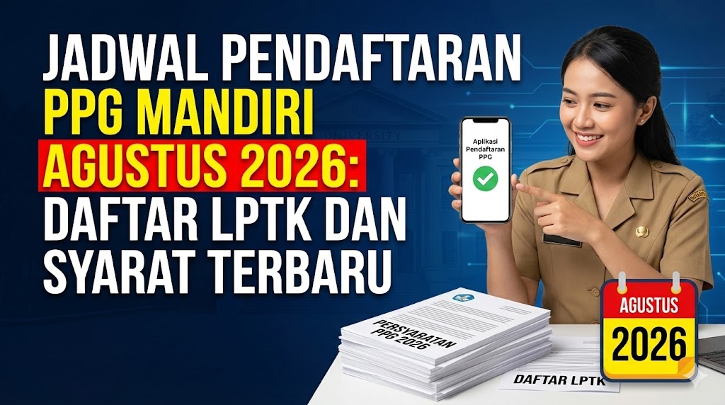 Jadwal Pendaftaran PPG Mandiri Agustus 2026: Daftar LPTK dan Syarat Terbaru