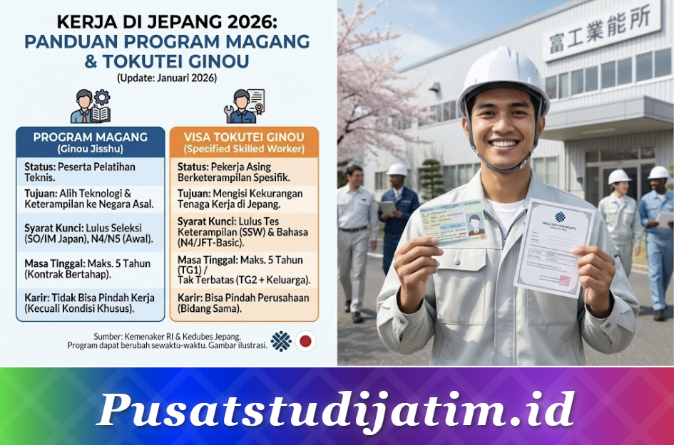 Kerja di Jepang 2026: Panduan Lengkap Program Magang dan Visa Tokutei Ginou