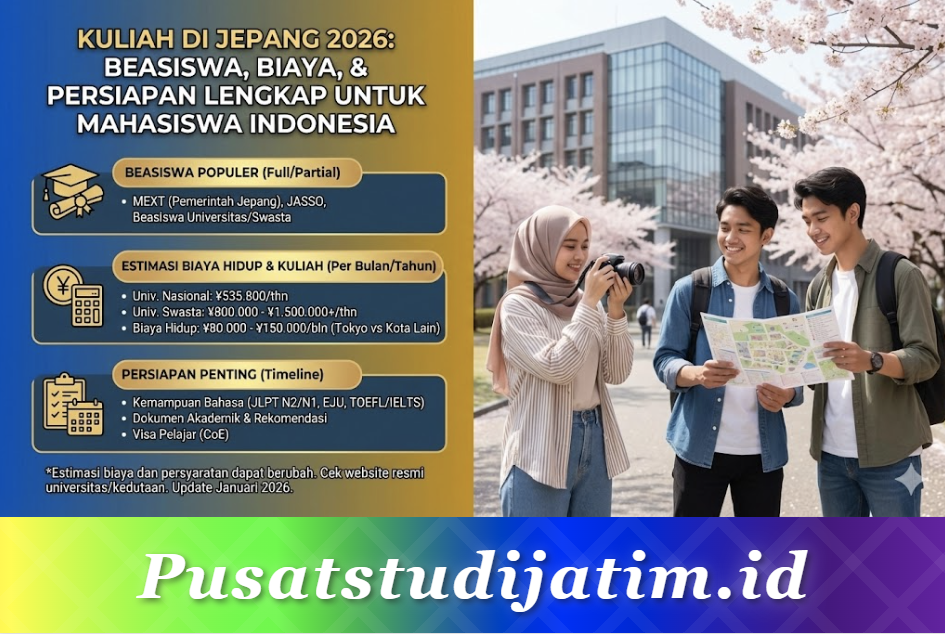 Kuliah di Jepang 2026: Beasiswa, Biaya, dan Persiapan Lengkap untuk Mahasiswa Indonesia
