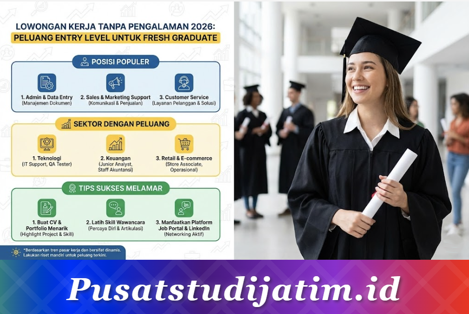 Lowongan Kerja Tanpa Pengalaman 2026: Peluang Entry Level untuk Fresh Graduate