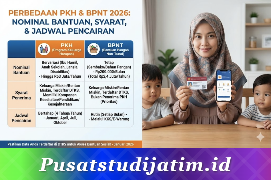 Perbedaan PKH dan BPNT 2026: Nominal Bantuan, Syarat, dan Jadwal Pencairan