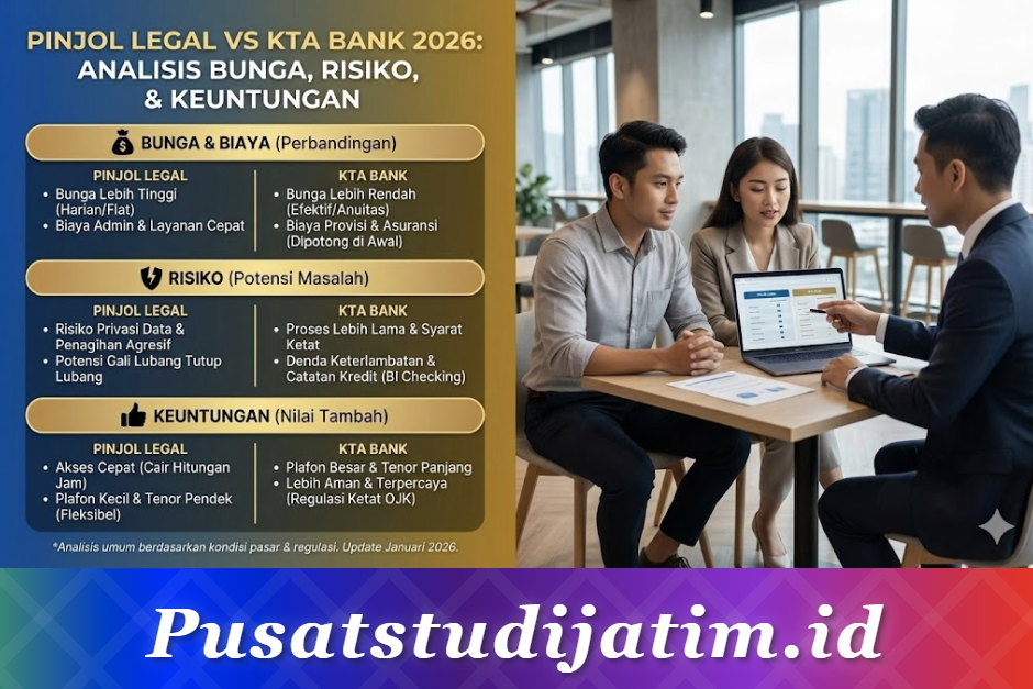 Pinjol Legal vs KTA Bank 2026: Analisis Bunga, Risiko, dan Keuntungan