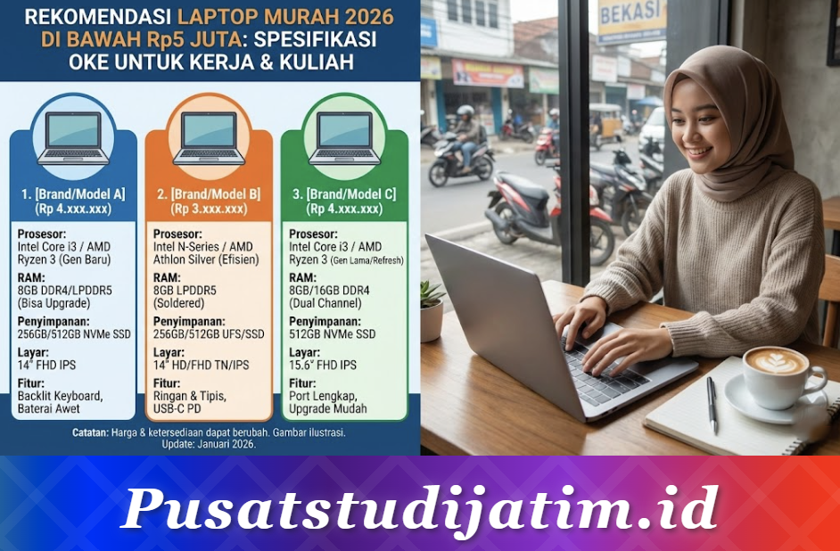Rekomendasi Laptop Murah 2026 di Bawah Rp5 Juta: Spesifikasi Oke untuk Kerja dan Kuliah