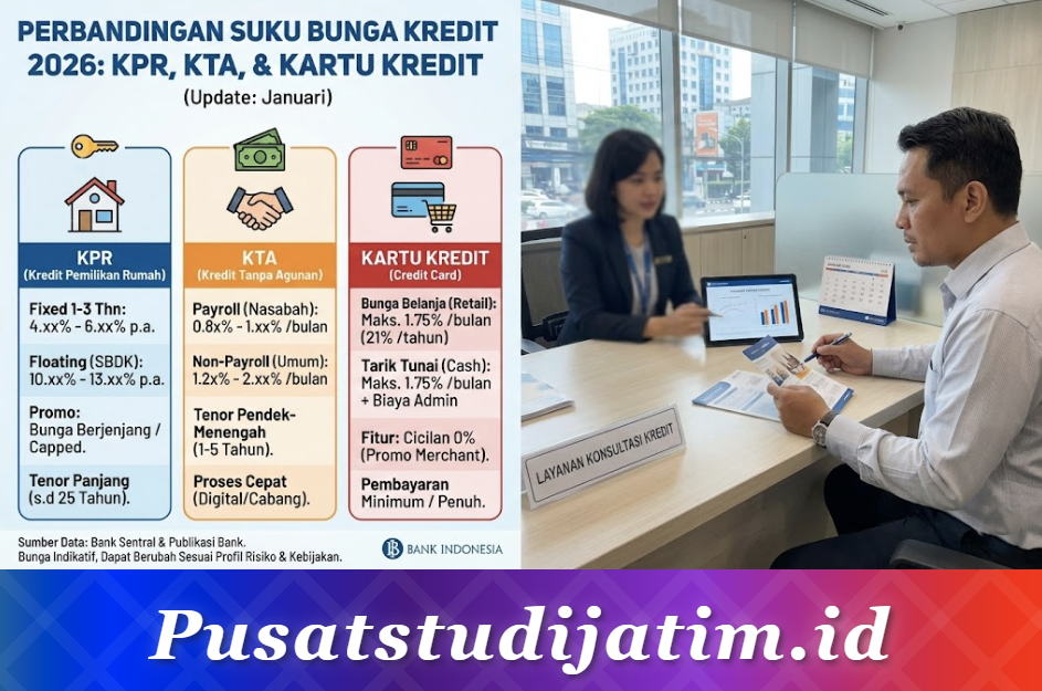 Suku Bunga Kredit 2026: Perbandingan KPR, KTA, dan Kartu Kredit Terbaru