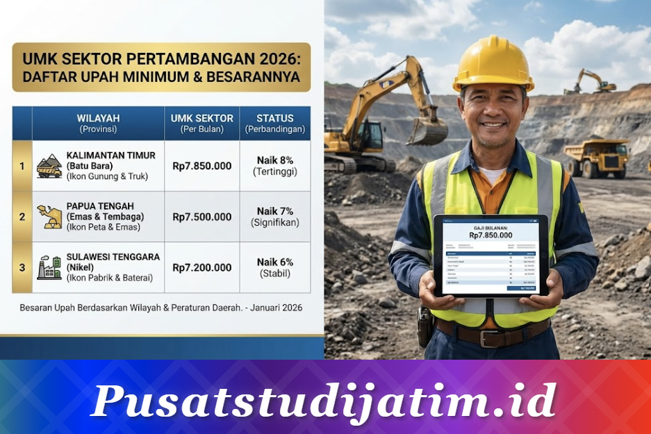 UMK Sektor Pertambangan 2026: Daftar Upah Minimum dan Besarannya