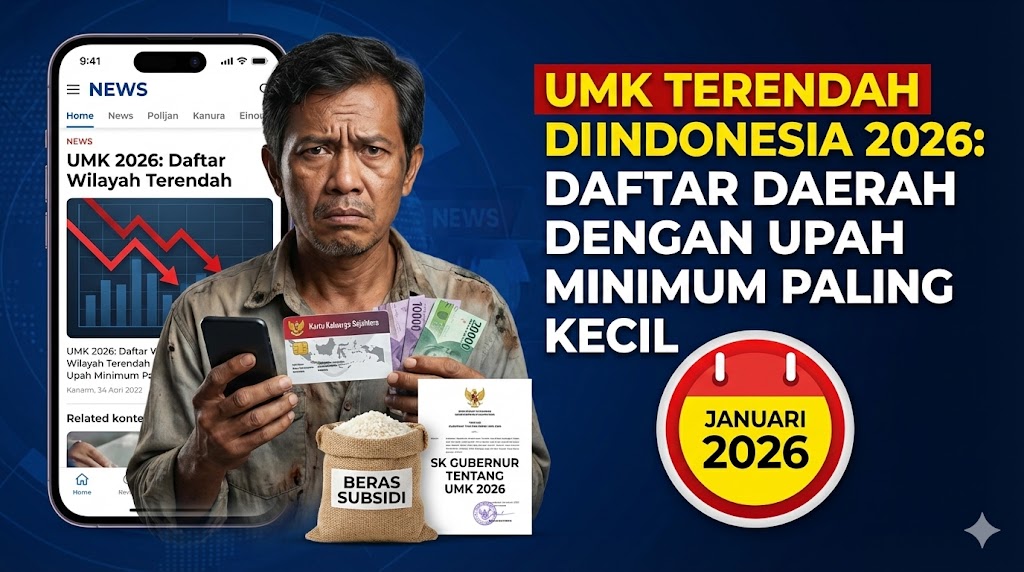 UMK Terendah di Indonesia 2026: Daftar Daerah dengan Upah Minimum Paling Kecil