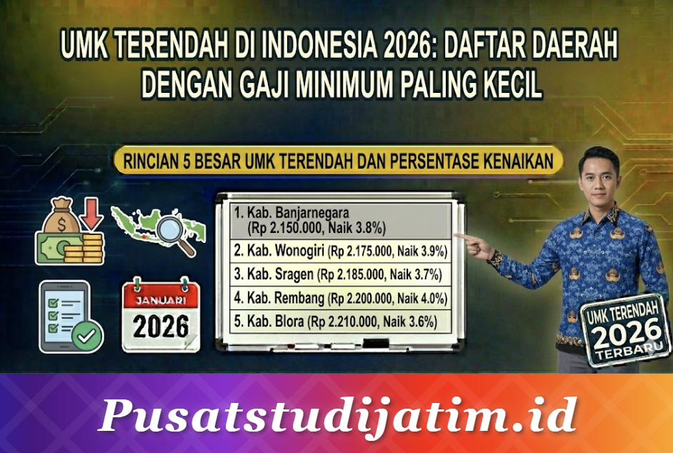 UMK Terendah di Indonesia 2026: Daftar Daerah dengan Gaji Minimum Paling Kecil