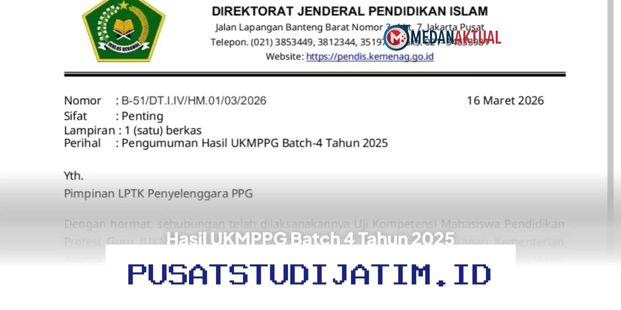 Pengumuman Hasil UKMPPG Batch 4 Tahun 2025 Resmi Keluar Hari Ini 17 Maret 2026, Langsung Cek Status Kelulusanmu di Sini!